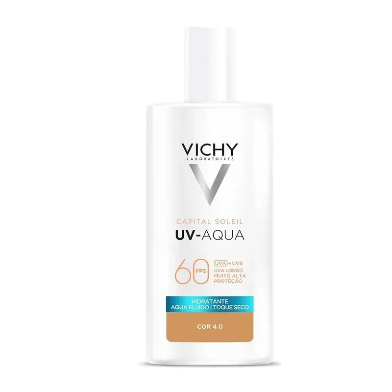 Protetor Solar Facial Vichy UV-Aqua FPS 60 Cor 4.0 com 40g
