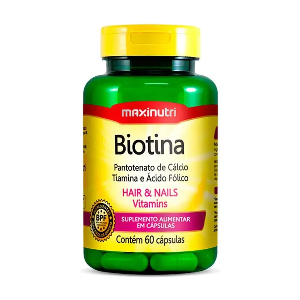 Biotina com 60 Cápsulas Maxinutri