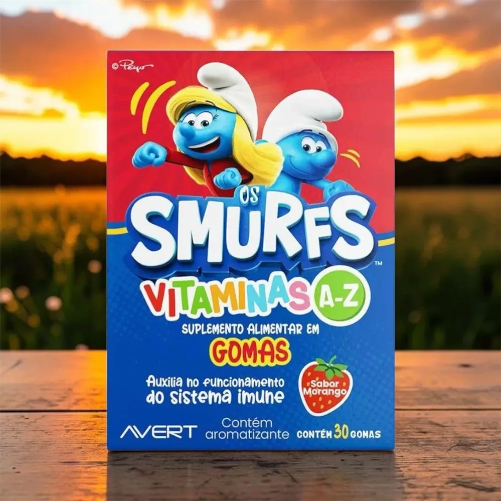 Suplemento Alimentar Infantil de A-Z Smurfs com 30 Gomas Biolab