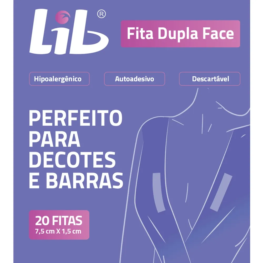 Fita Dupla Face Lib para Decotes e Barras com 20 Fitas