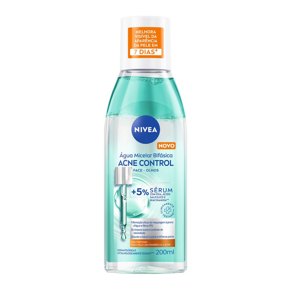 Agua micelar nívea bifásiva acne control 200ml