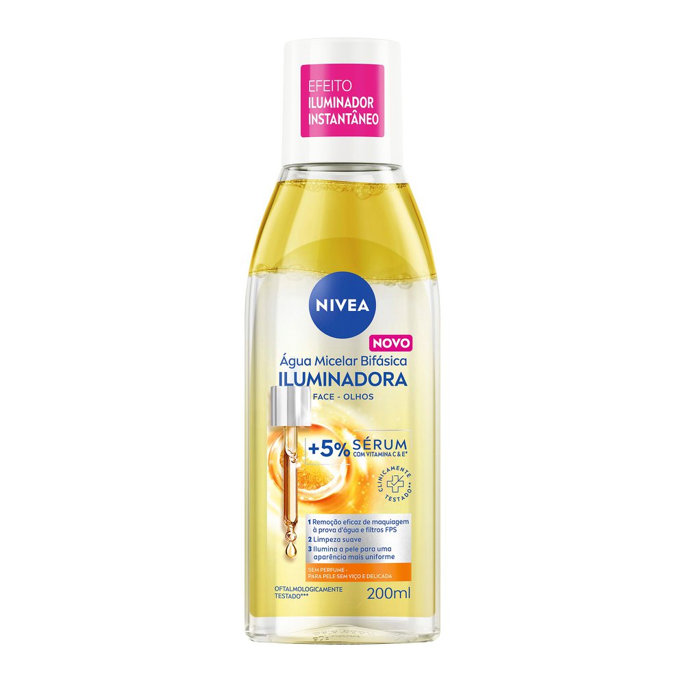 Agua micelar nivea bifasica iluminadora 200ml