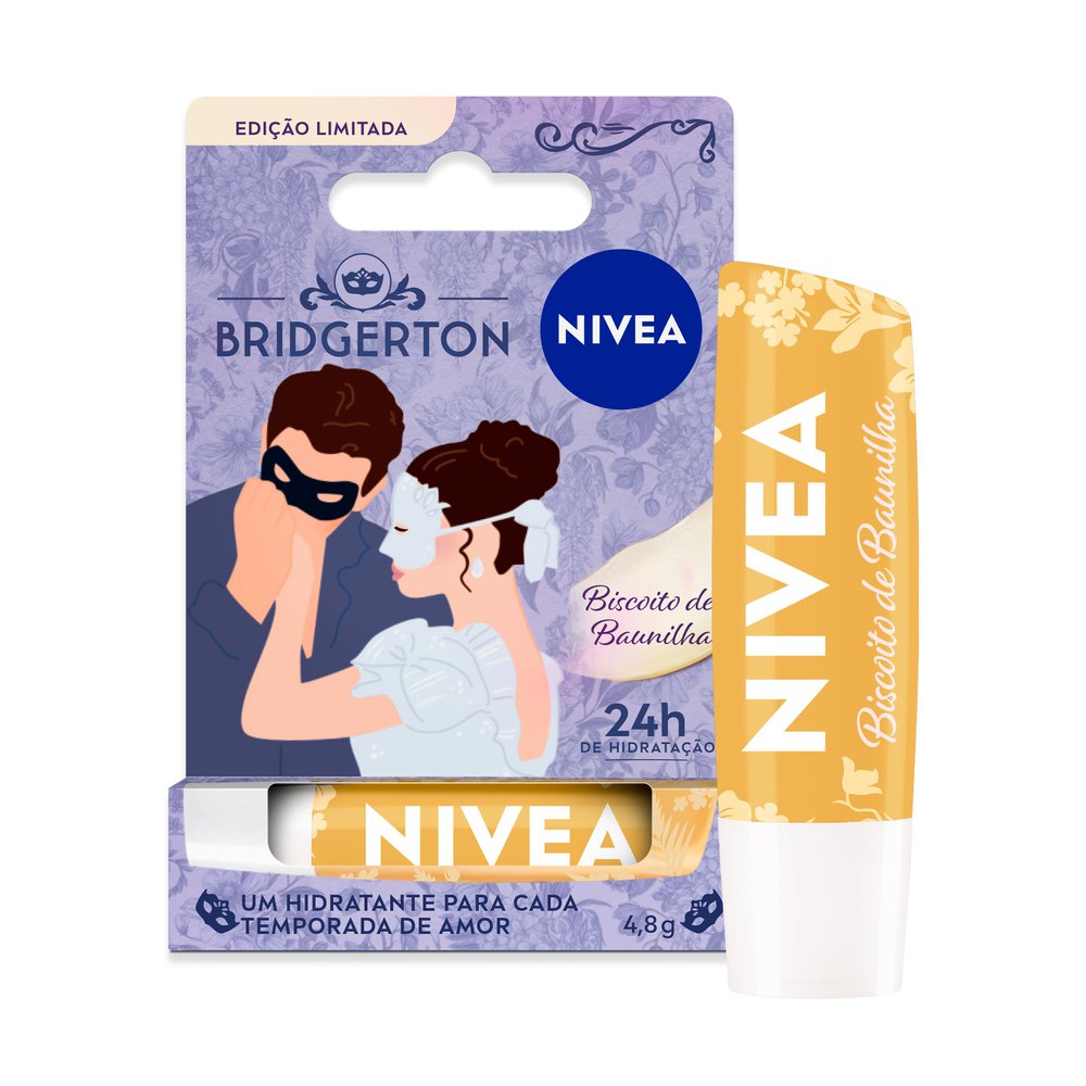 Hidratante Labial Nivea Bridgerton Biscoito de Baunilha com 4,8g