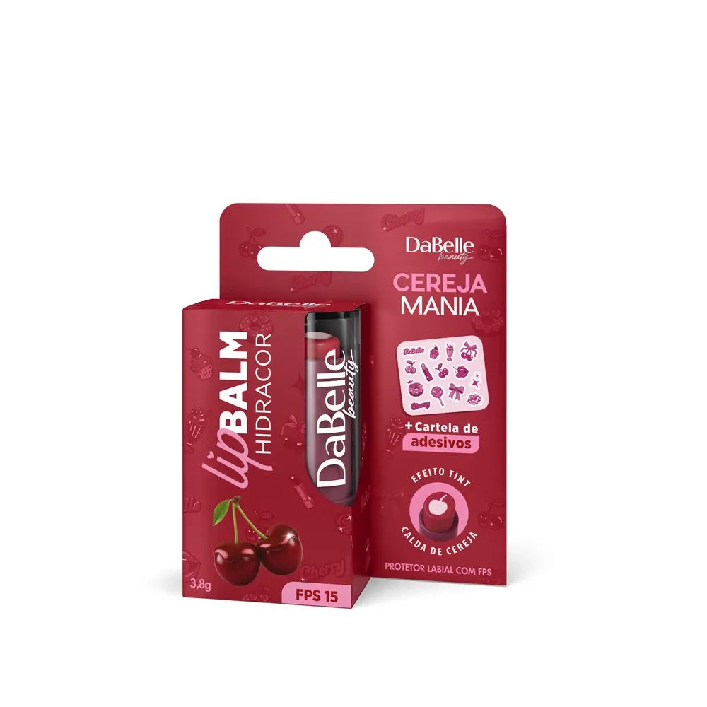 Lip Balm Beauty Dabelle Hidracollor Fps 15 Calda de Cereja