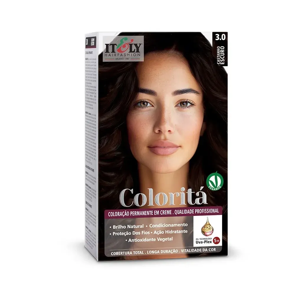 Coloração em Creme Itely Coloritá 1 Unidade 3.0 Castanho Escuro