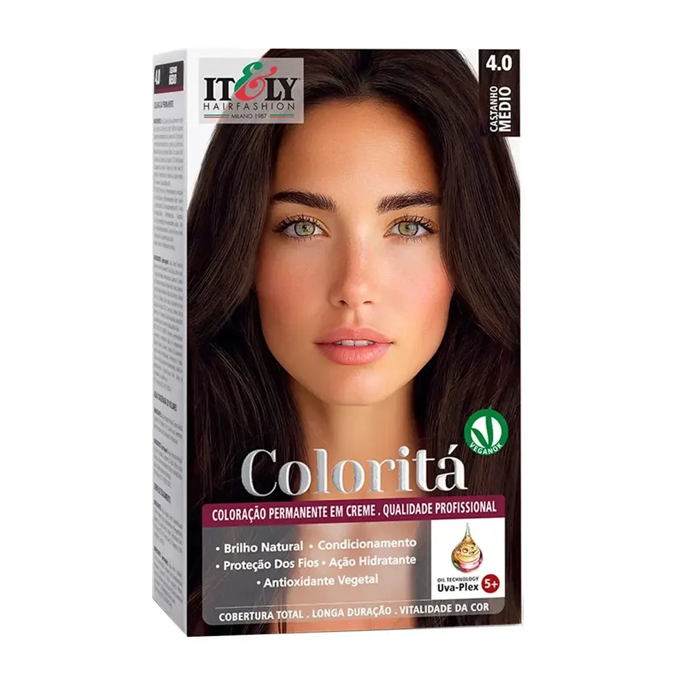 Coloração em Creme Itely Coloritá 1 Unidade 4.0 Castanho Médio
