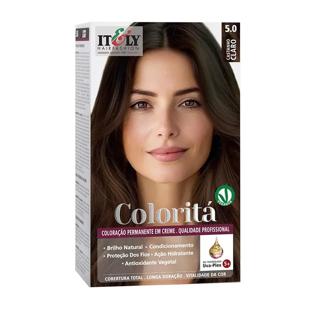 Coloração em Creme Itely Coloritá 1 Unidade 5.0 Castanho Claro