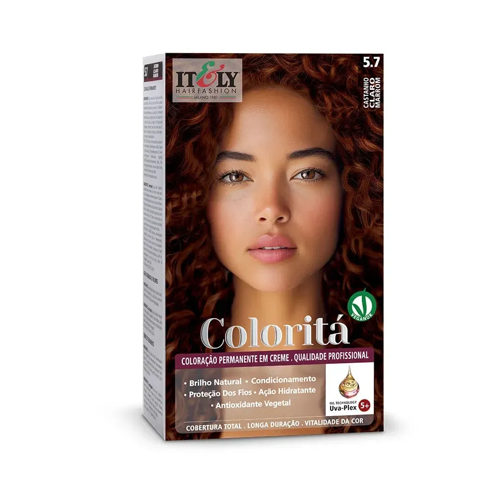 Coloração em Creme Itely Coloritá 1 Unidade 5.7 Castanho Claro Marrom