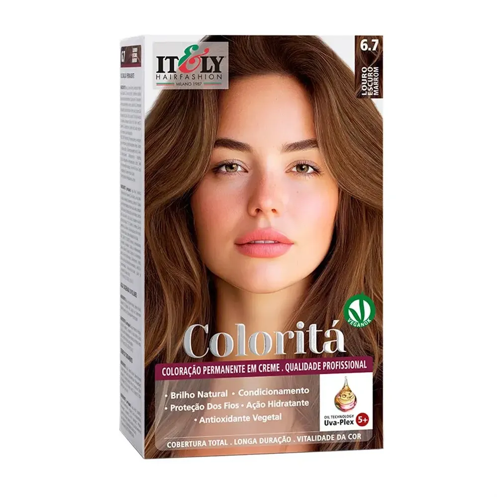 Coloração em Creme Itely Coloritá 1 Unidade 6.7 Louro Escuro Marrom