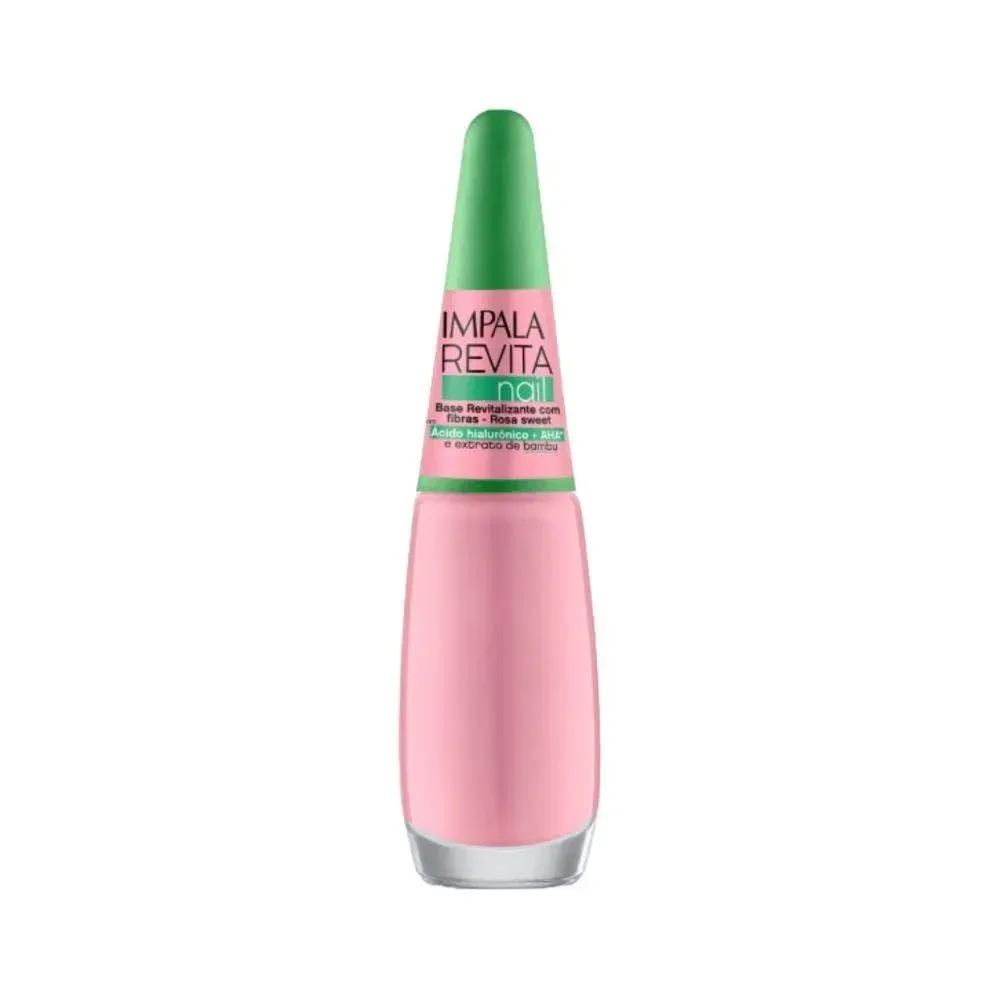 Esmalte Impala BaseRevita Nail Revitalizante com Fibras Rosa Sweet 7,5ml