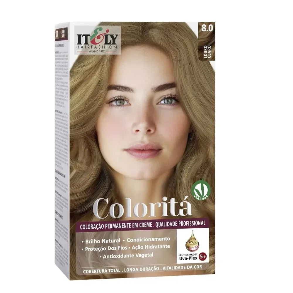 Coloração em Creme Itely Coloritá 1 Unidade 8.0 Louro Claro
