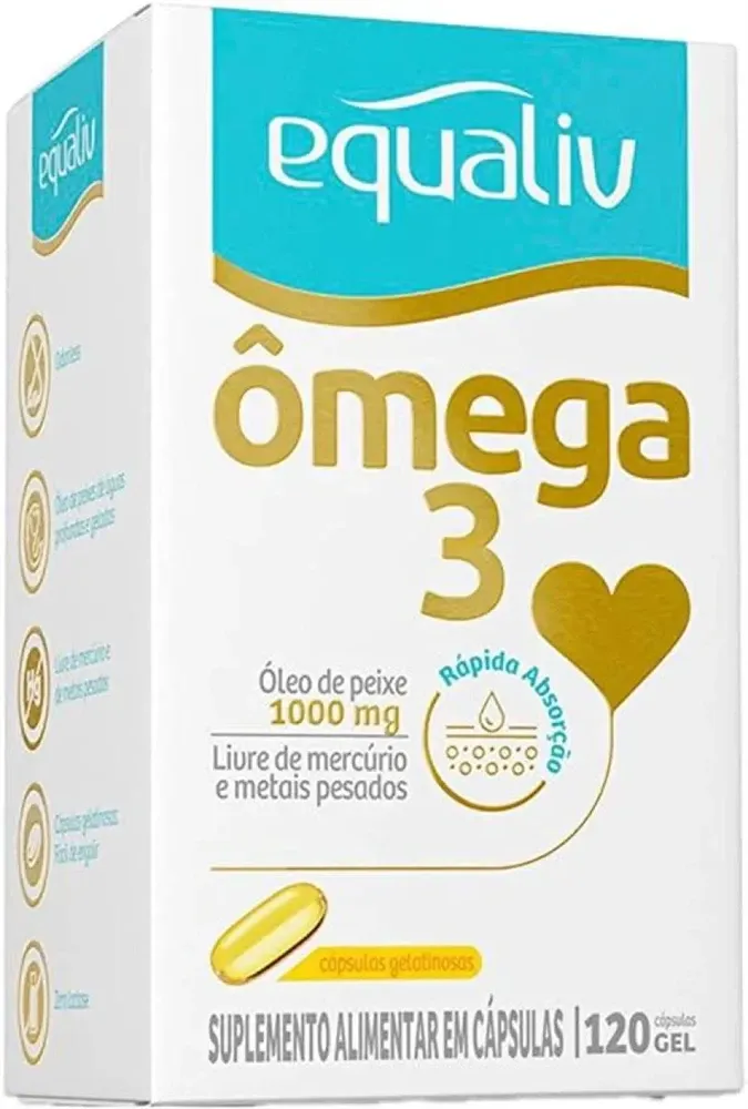 Ômega 3 1000mg Equaliv com 120 Cápsulas