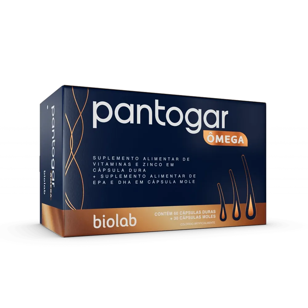 Pantogar Ômega Suplemento Alimentar com 60 Cápsulas Duras + 30 Cápsulas Moles