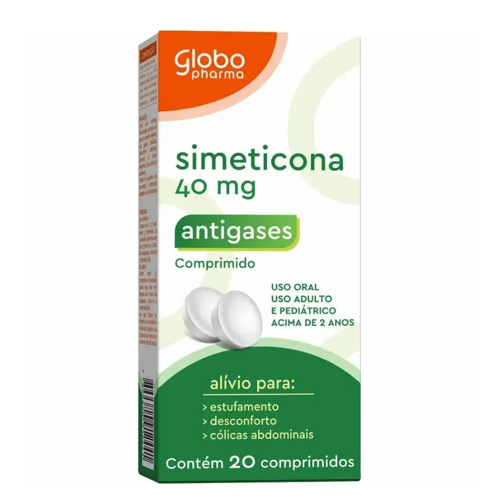 Simeticona 40mg com 20 Comprimidos Globo