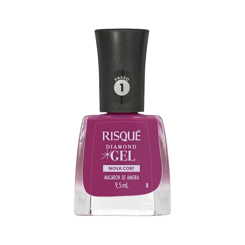 Esmalte Cremoso Risqué Diamond Gel Macaron de Amora 9,5ml
