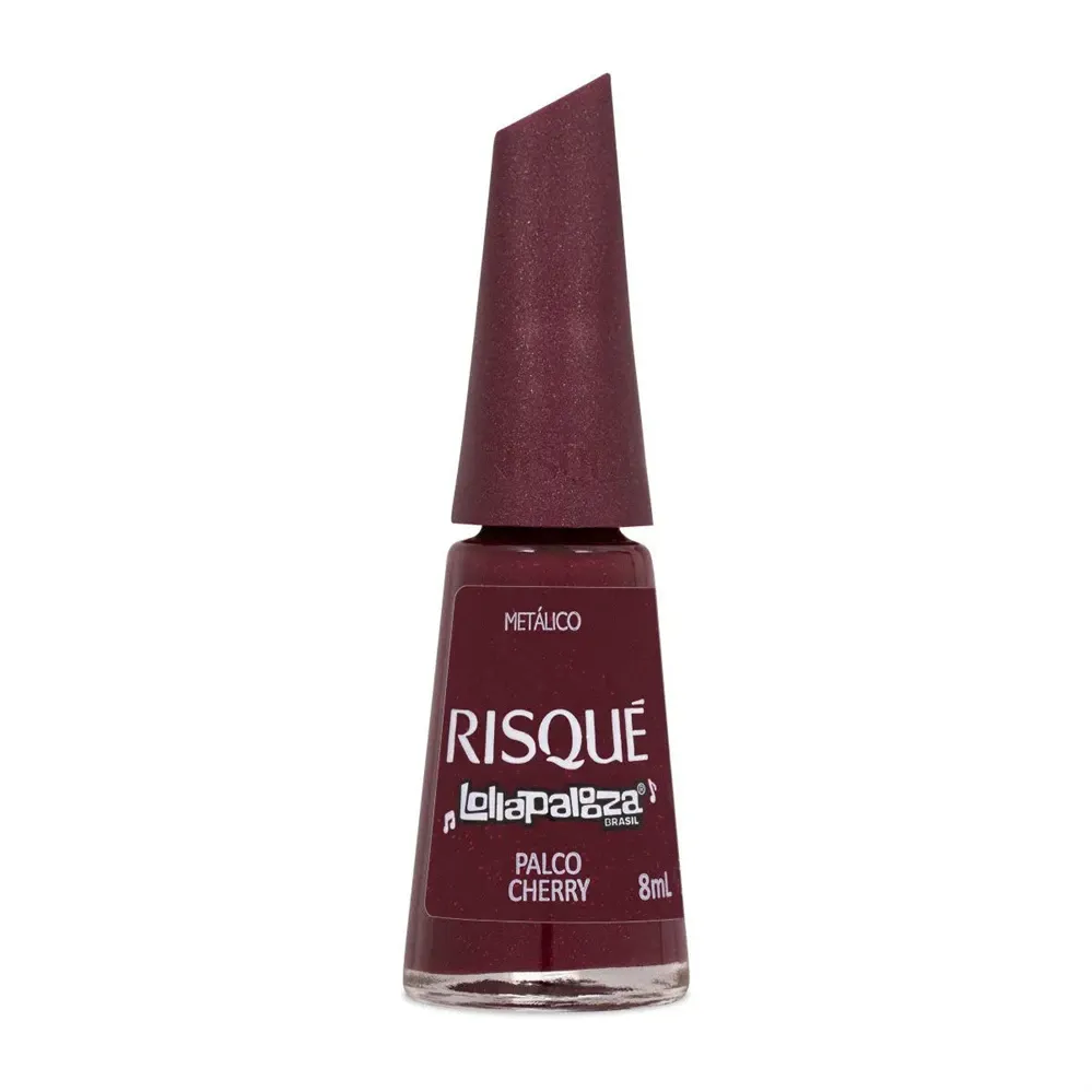 Esmalte Metálico Risqué Lollapalooza Palco Cherry com 8ml