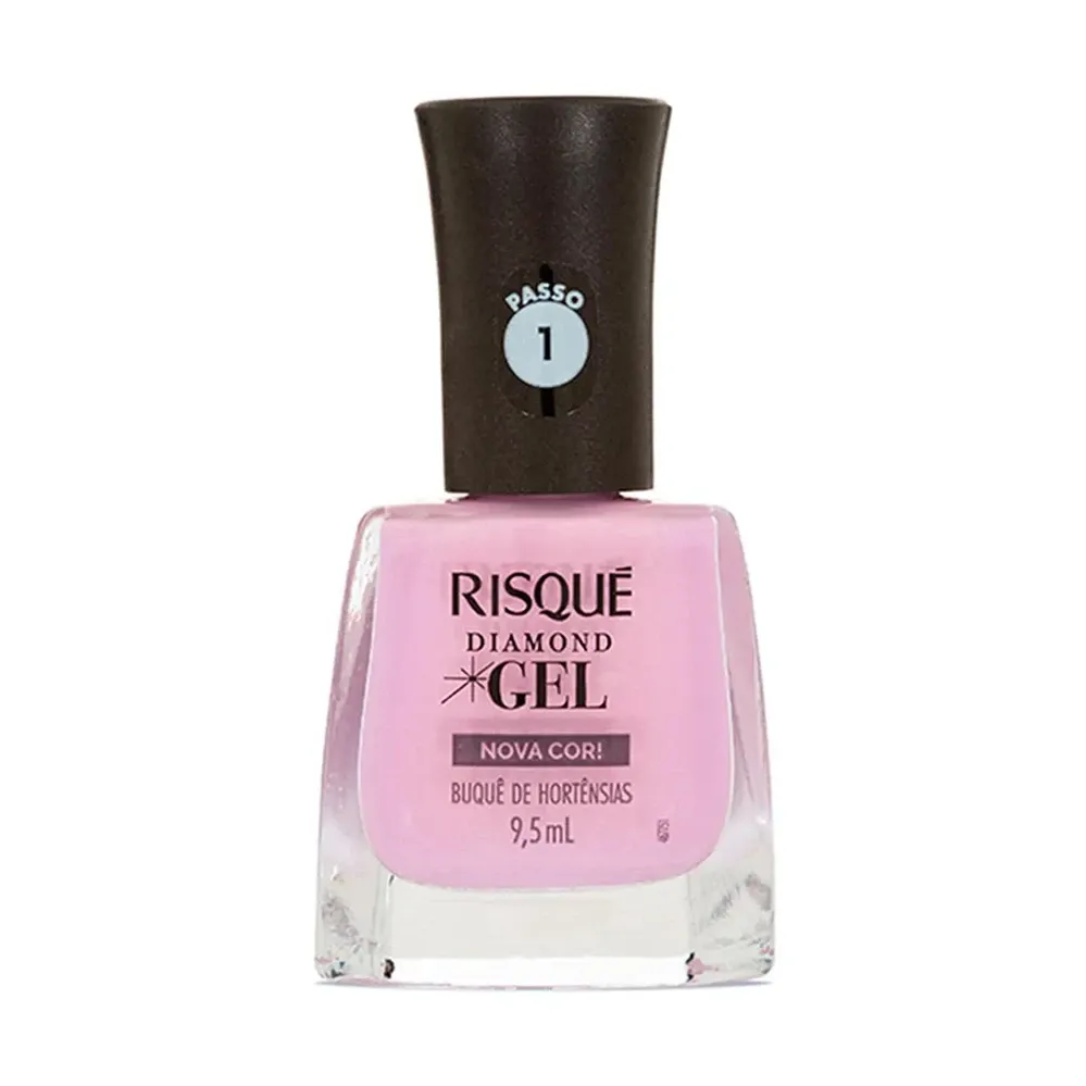 Esmalte Cremoso Risqué Diamond Gel Buque de Hortênsias 9,5ml