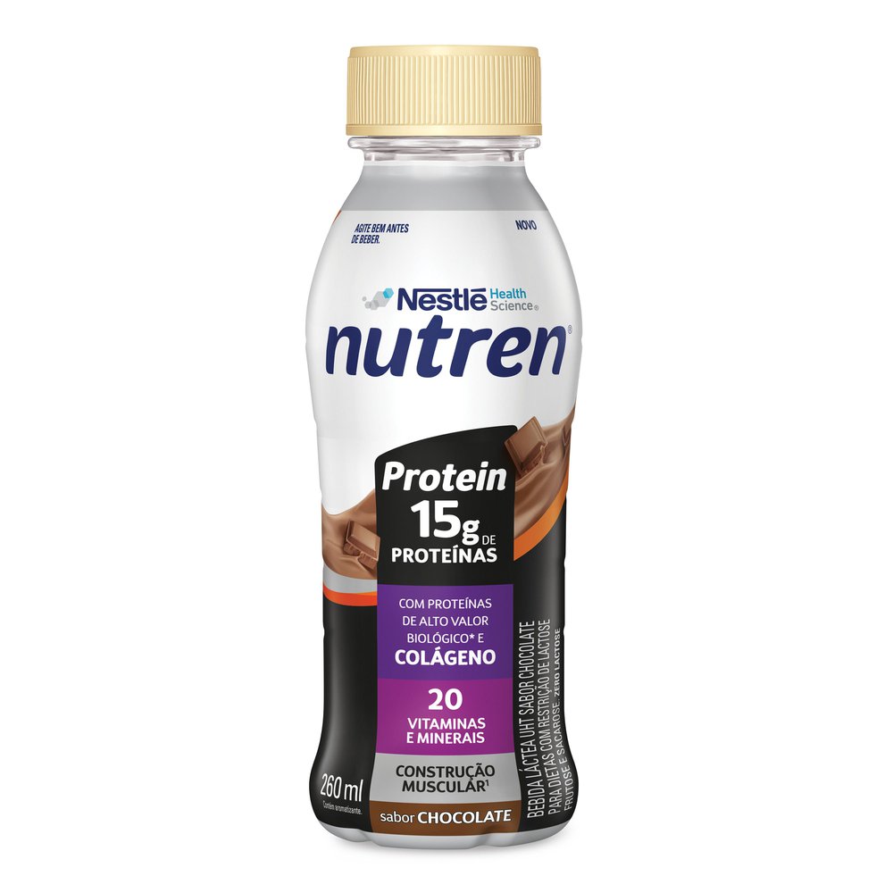 Nutrein Protein Colágeno Chocolate 15g com 260ml