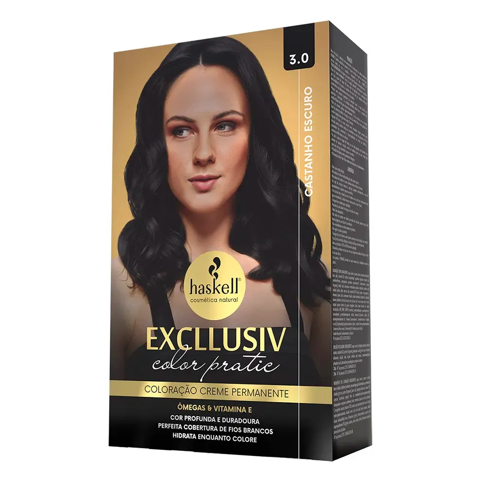 Coloração Excllusiv Haskell Color Pratic 3.0 Castanho Escuro
