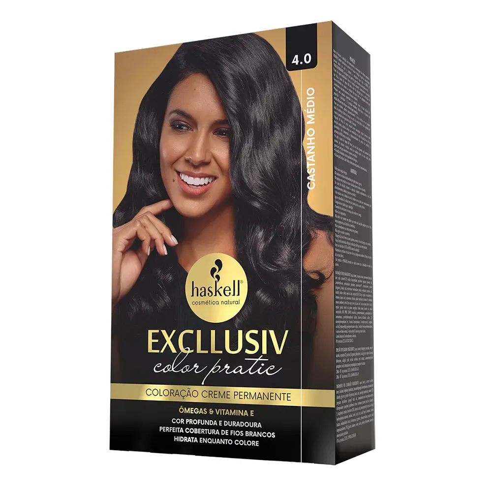 Coloração Excllusiv Haskell Color Pratic 4.0 Castanho Médio