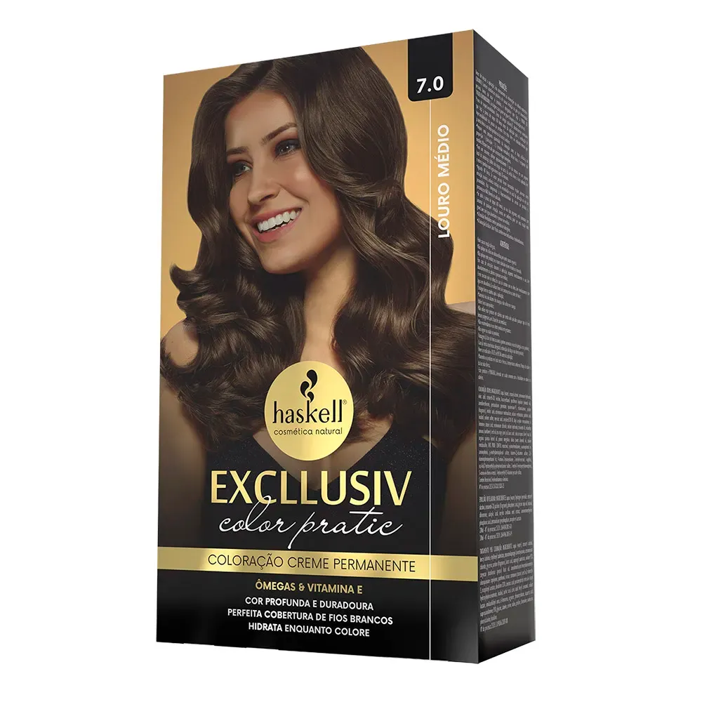 Coloração Excllusiv Haskell Color Pratic 7.0 Louro Médio