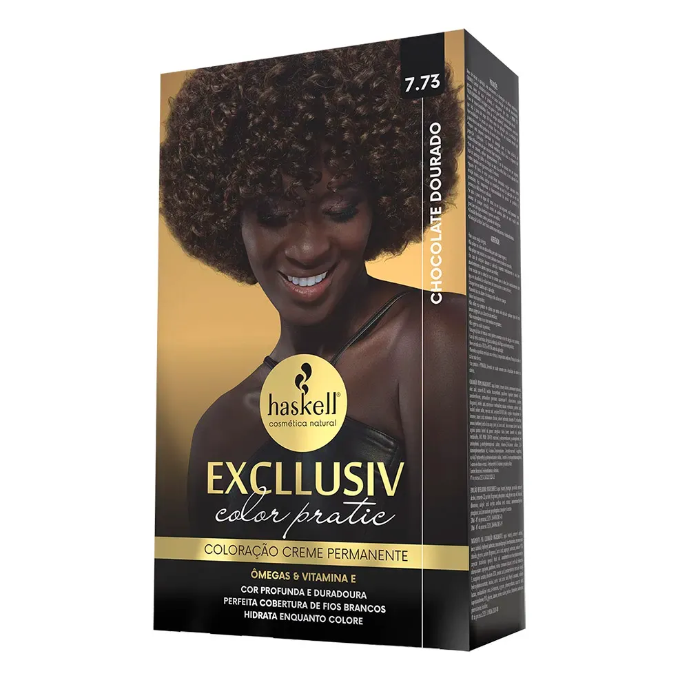 Coloração Excllusiv Haskell Color Pratic 7.73 Chocolate Dourado