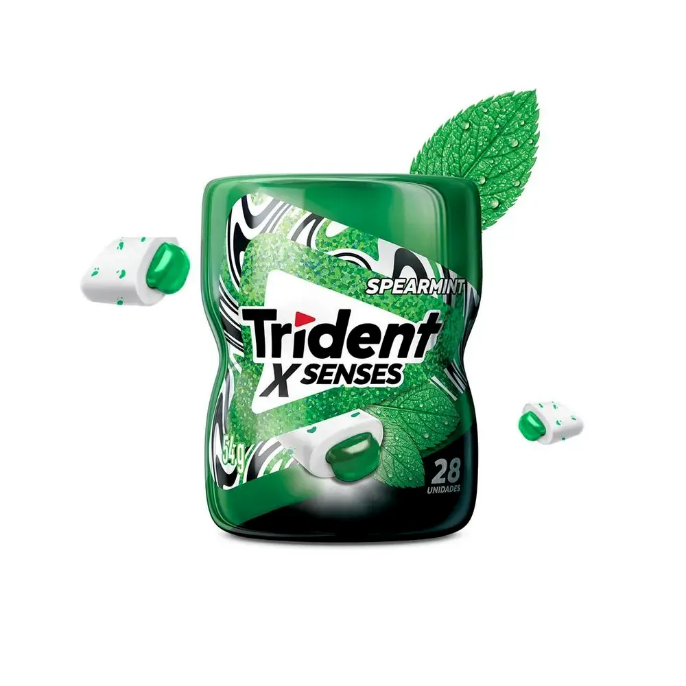 Goma de Mascar Trident Senses Garrafa Menta 54G