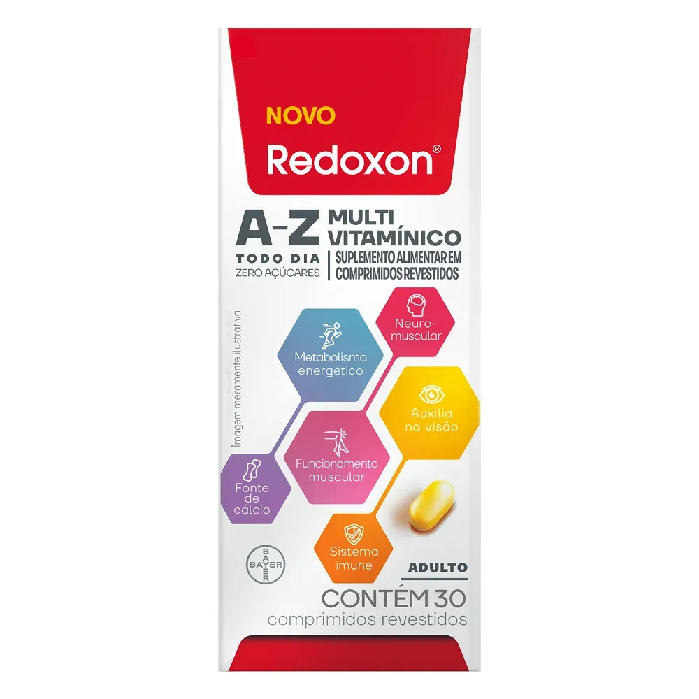 Suplemento Alimentar Multivitamínico Redoxon A-Z Com 30 Comprimidos