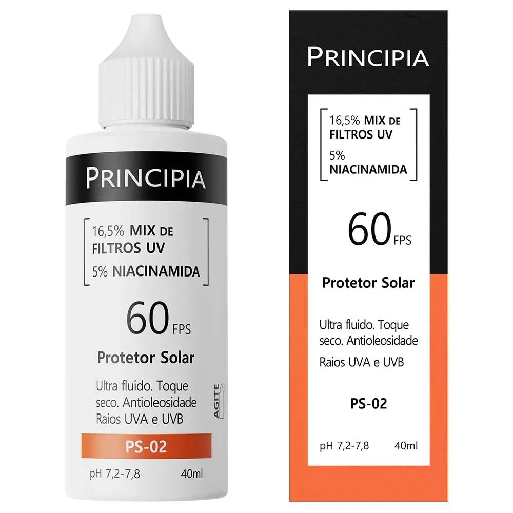Protetor Solar FPS 60 Principia PS-02 com 40ml