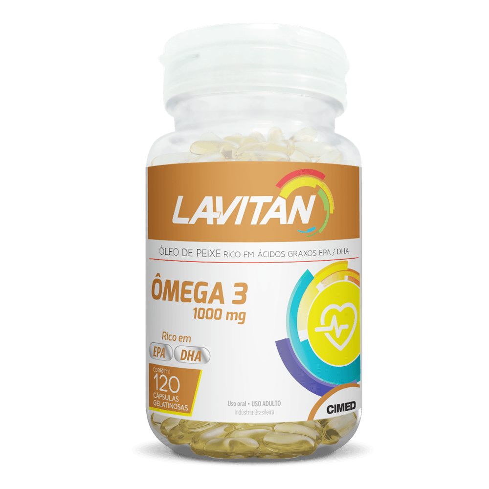 Lavitan Ômega 3 com 120 cápsulas anossadrogaria