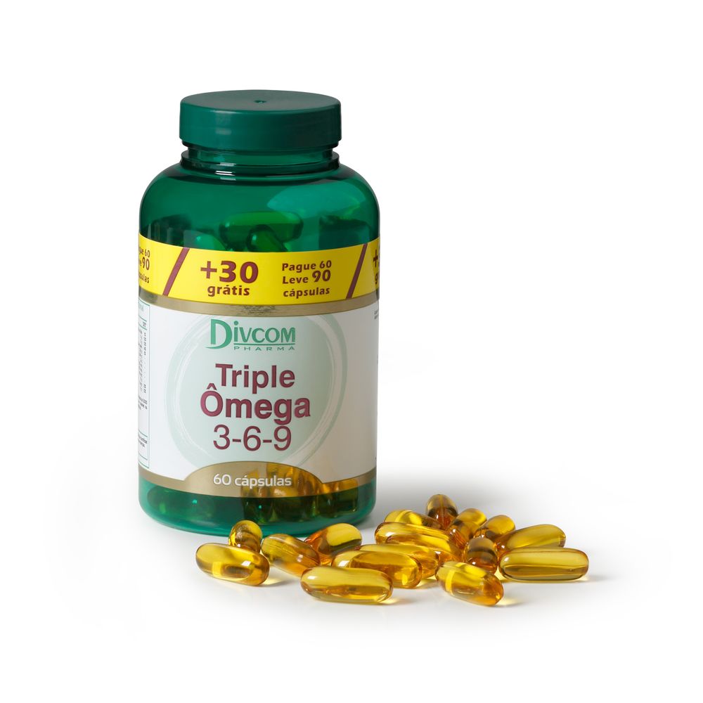 Triple Ômega 369 com 60 cápsulas + 30 cápsulas grátis