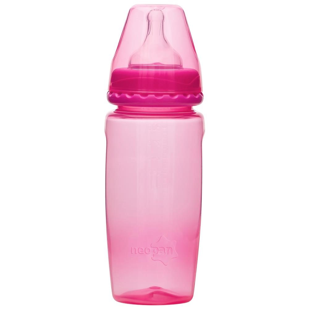 Mamadeira Neopan Colorpan Convencional Rosa 300ml - anossadrogaria
