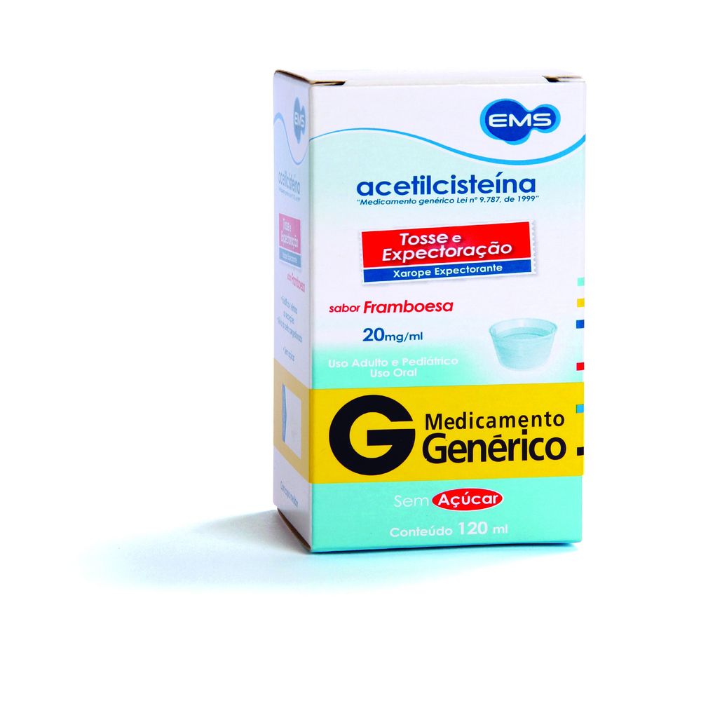 Acetilcisteína 20mg/ml Xarope Infantil 120ml EMS - anossadrogaria