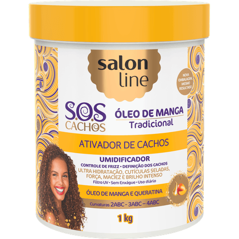 Ativador De Cachos Salon Line Sos Cachos Oleo De Manga Tradicional