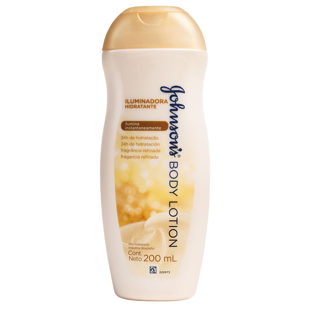 Hidratante Johnson's Body Lotion Iluminadora 200ml anossadrogaria