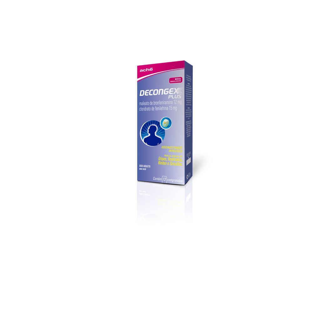 Decongex Plus com 12 comprimidos - anossadrogaria