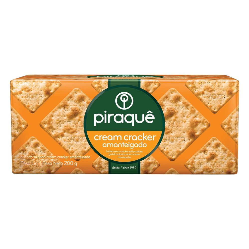 Biscoito Piraquê Cream Cracker Amanteigado 200g anossadrogaria