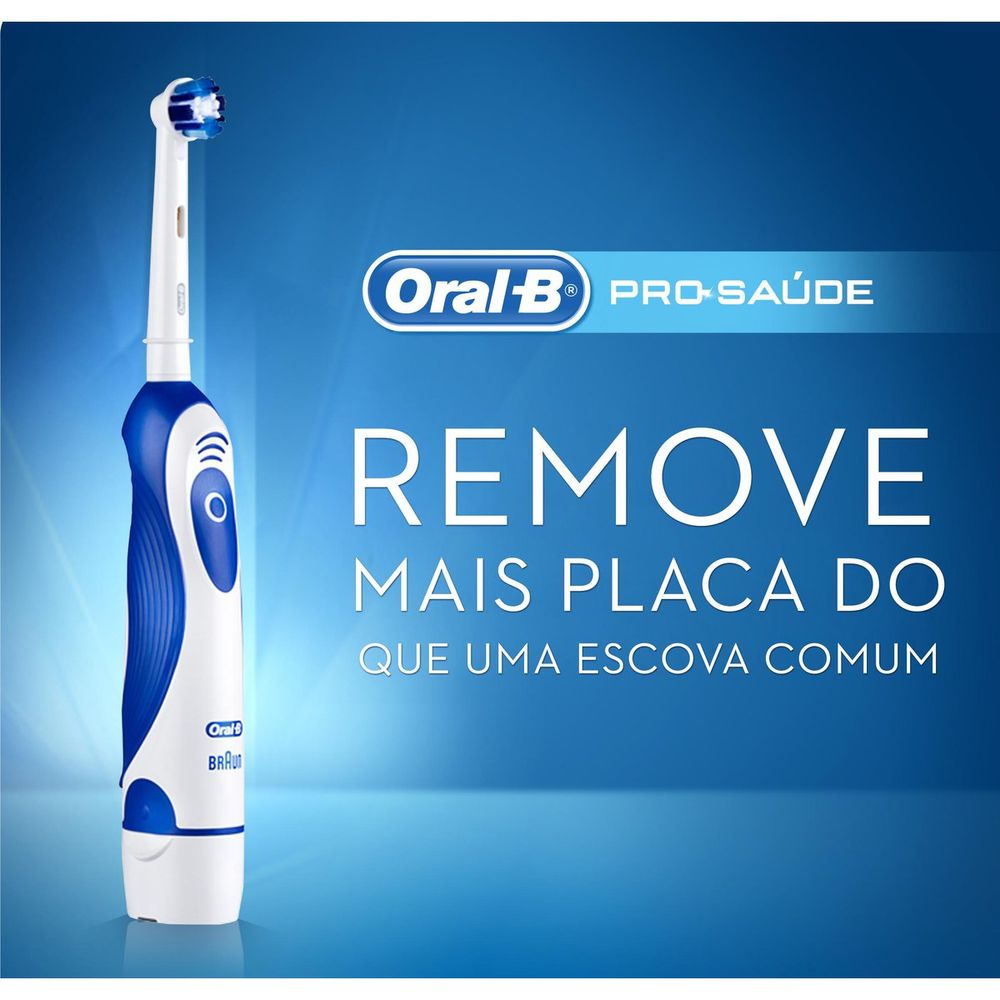 Escova Dental Elétrica Oral-B Pro-Saúde Power + 2 Pilhas - Anossadrogaria