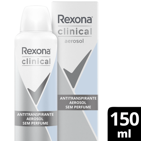 Desodorante Aerosol Rexona Men Clinical Sem Perfume 150ml