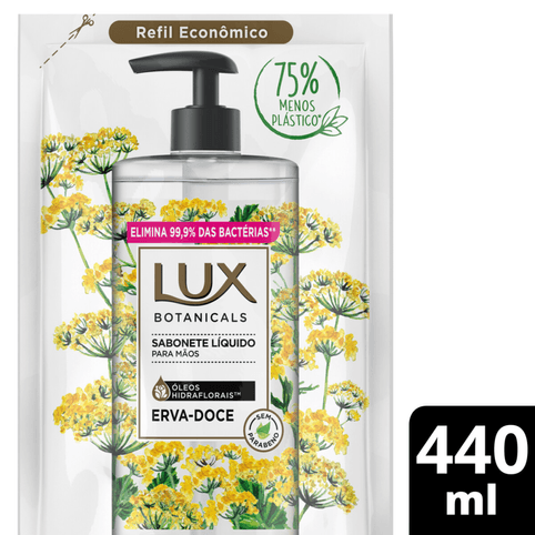 Sabonete Liquido para Mãos Lux Botanicals Erva-Doce Refil 440ml