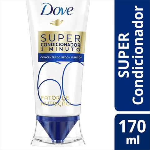 Super Condicionador Dove 1 Minuto Fator de Nutrição 60 Reconstrutor 170ml